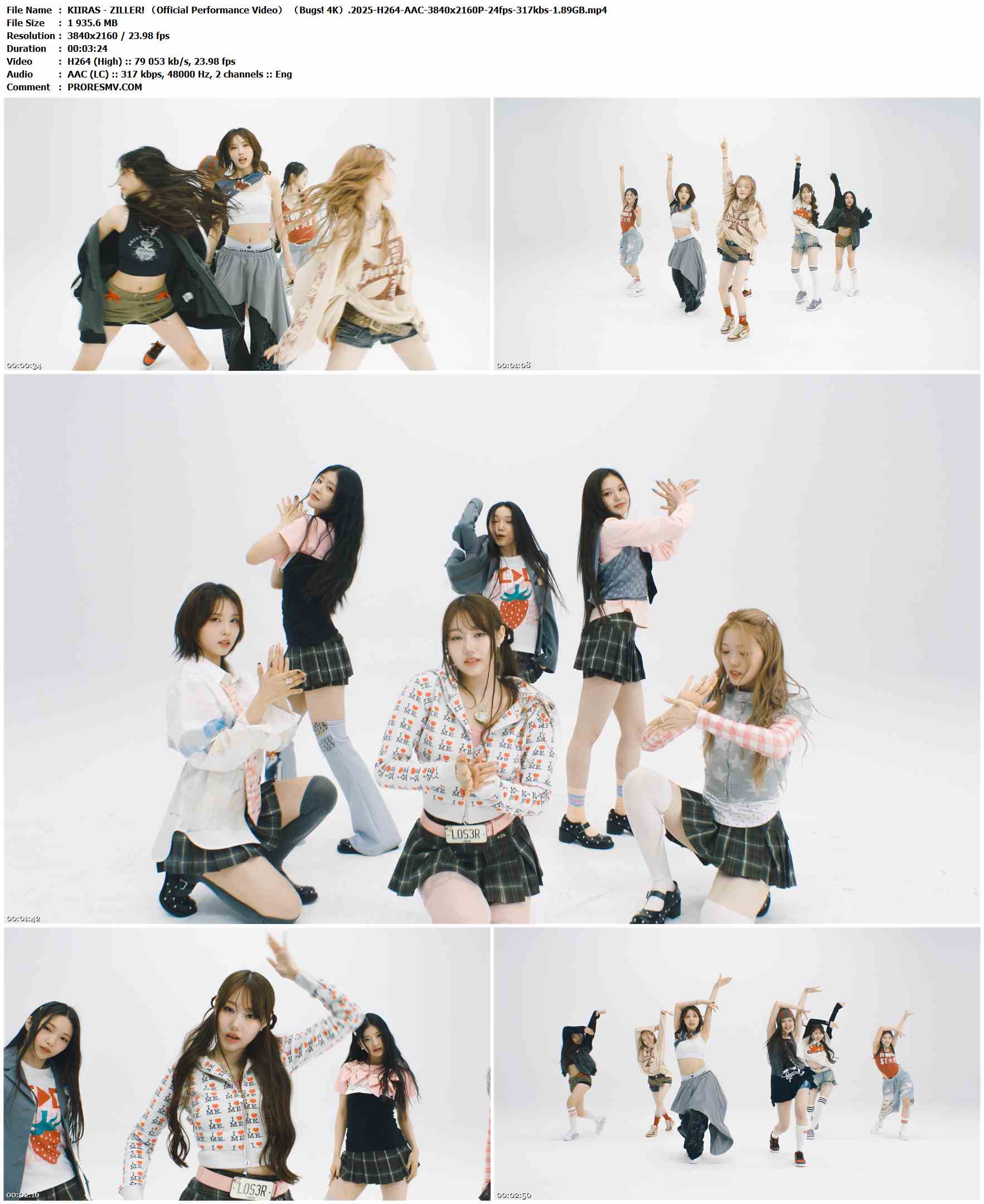 KIIRAS - ZILLER! （Official Performance Video） （Bugs! 4K）.2025-H264-AAC-3840x2160P-24fps-317kbs-1.89GB官方MV_高清MV